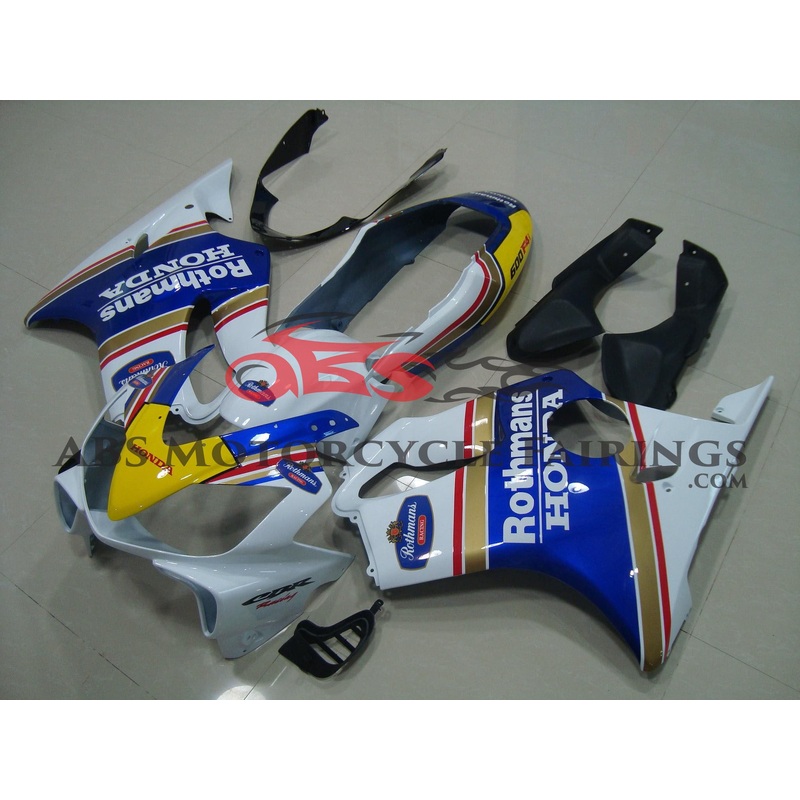 Honda CBR600F4i (2004-2007) White & Blue Rothmans Fairings Clear Windscreen: Free No Bolt Kit No Tank