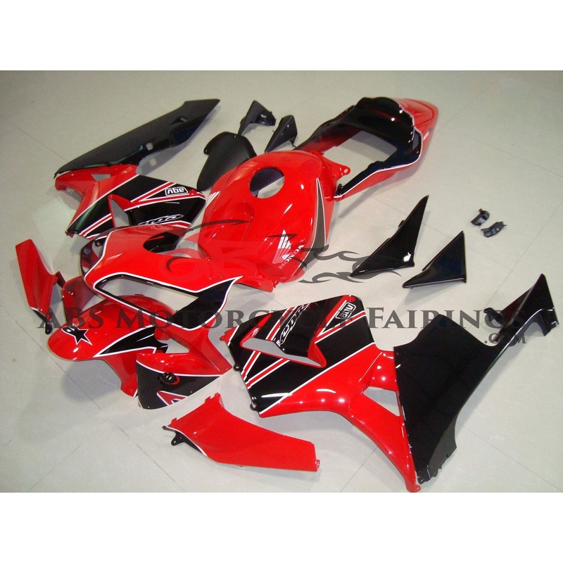 Honda CBR600RR (2003-2004) Red & Black Fairings No Seat Cowl No Bolt Kit No Tank