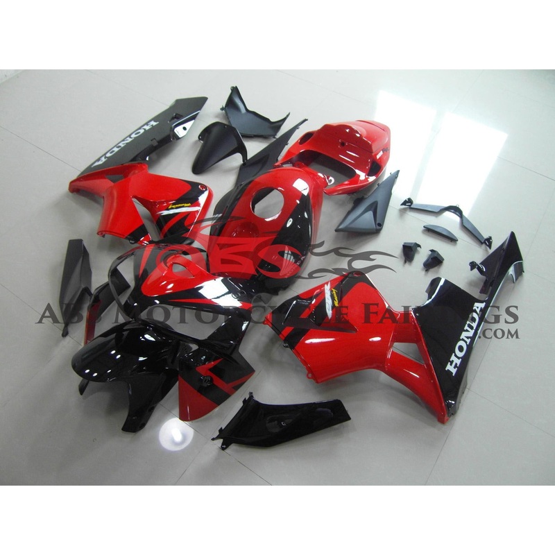 Honda CBR600RR (2005-2006) Black & Red Fairings No Seat Cowl No Bolt Kit No Tank