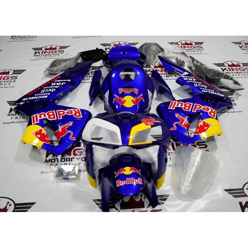 Honda CBR600RR (2005-2006) Blue Red Bull Fairings No Seat Cowl No Bolt Kit No Tank