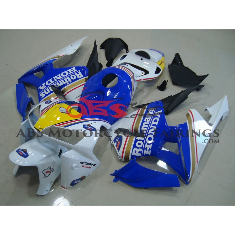 Honda CBR600RR (2005-2006) Blue, White & Yellow Rothmans Fairings No Seat Cowl No Bolt Kit No Tank