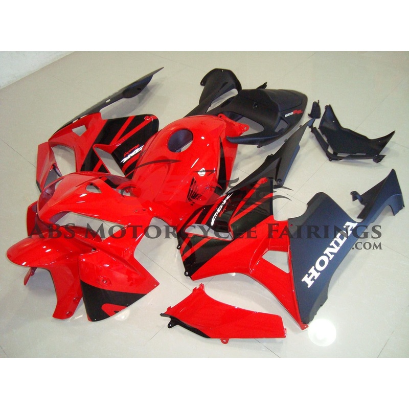 Honda CBR600RR (2005-2006) Red & Black Fairings No Seat Cowl No Bolt Kit No Tank