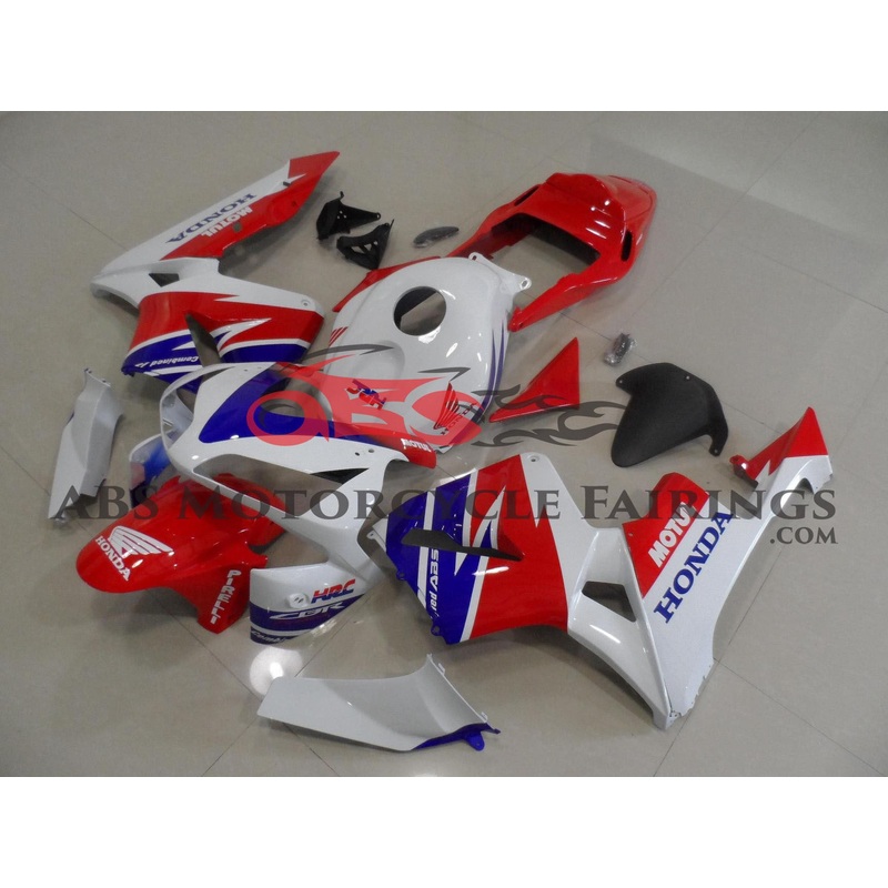Honda CBR600RR (2005-2006) Red, White & Blue TT Legends Race Fairings No Seat Cowl No Bolt Kit No Tank