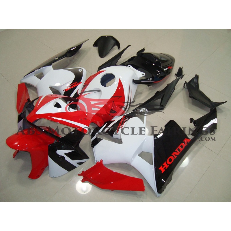 Honda CBR600RR (2005-2006) White, Red & Black Fairings No Seat Cowl No Bolt Kit No Tank