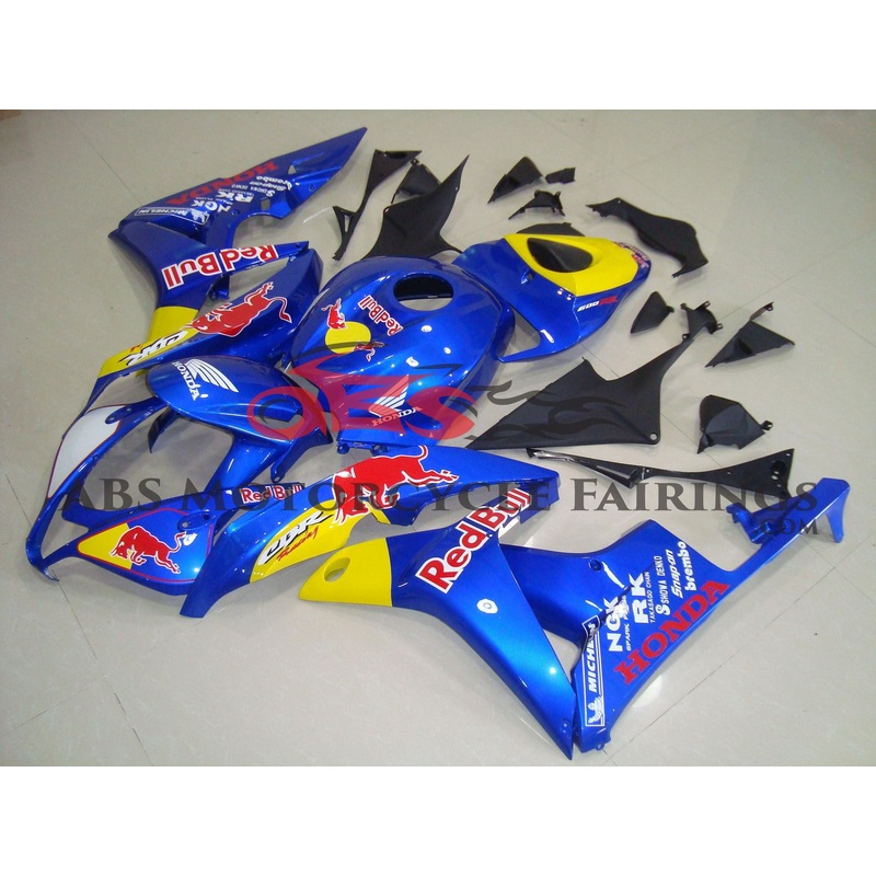 Honda CBR600RR (2007-2008) Red Bull Race Fairings No Seat Cowl No Bolt Kit No Tank
