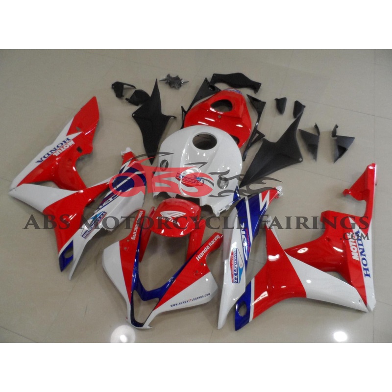 Honda CBR600RR (2007-2008) Red, White & Blue TT Legends Race Fairings No Seat Cowl No Bolt Kit No Tank