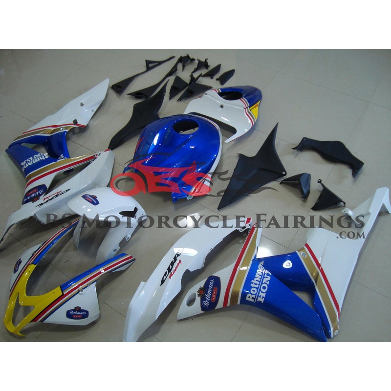 Honda CBR600RR (2007-2008) White & Blue Rothmans Race Fairings No Seat Cowl No Bolt Kit No Tank