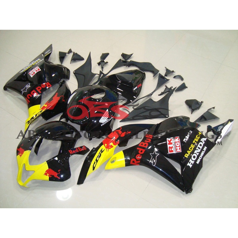 Honda CBR600RR (2009-2012) Black & Yellow Red Bull Fairings No Seat Cowl No Bolt Kit No Tank