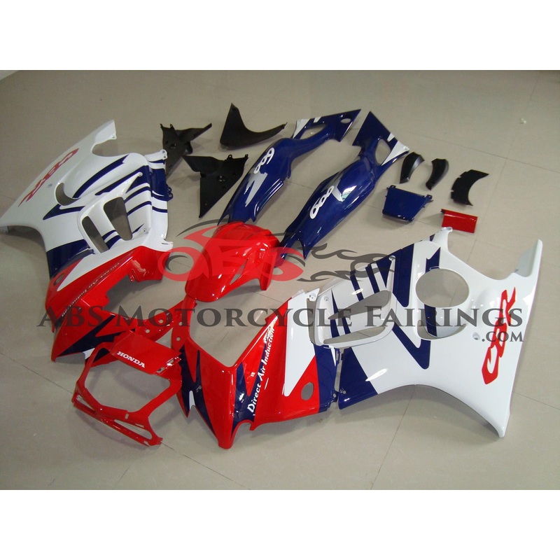Red, Blue & White 1997-1998 Honda CBR600FS Red, Blue & White Clear (Injection Mold) Select Bolt Kit