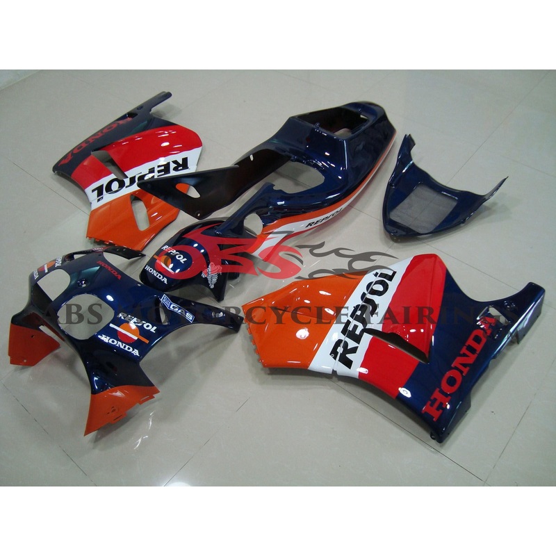 Repsol Dark Blue & Orange 1994 Honda RVF400R NC35 Repsol Dark Blue & Orange Clear (Injection Mold) Select Bolt Kit