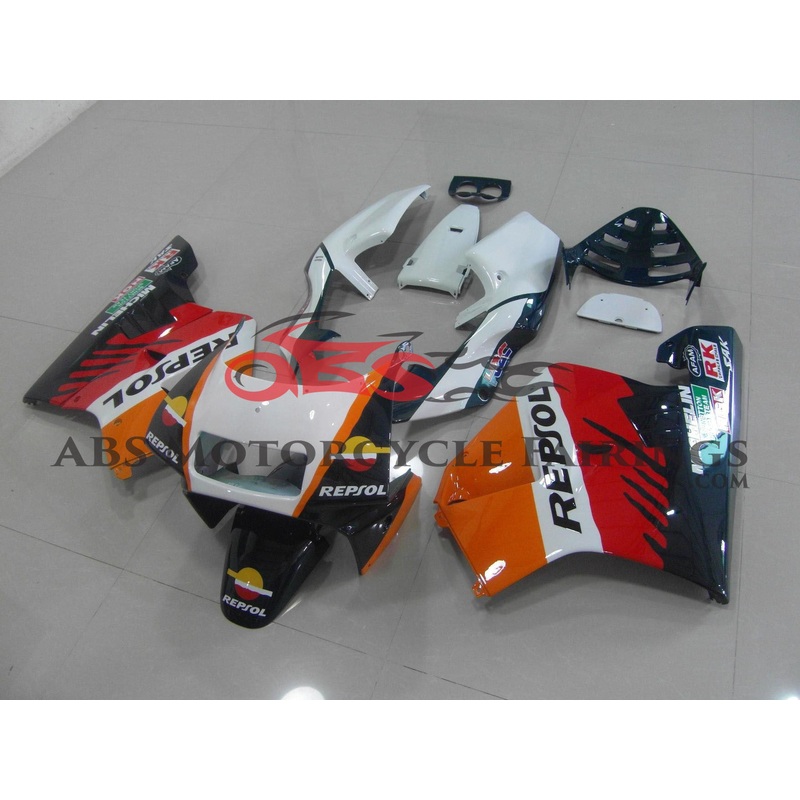 Repsol HRC Orange & White 1990-1993 Honda NSR250R MC21 Repsol HRC Orange & White Clear (Injection Mold) Select Bolt Kit