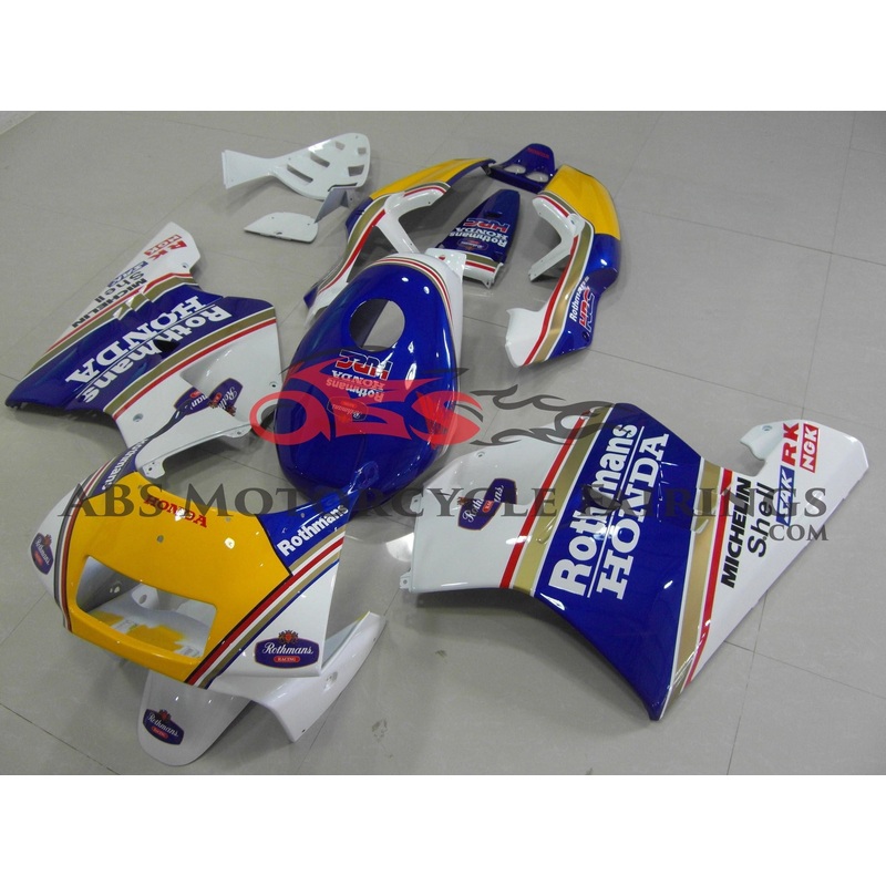 Rothmans HRC Blue & White 1990-1993 Honda NSR250R MC21 Rothmans HRC Blue & White with Tank Cover Clear (Injection Mold) Select Bolt Kit