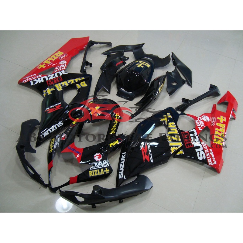 Suzuki GSXR1000 (2005-2006) Black & Red Rizla Fairings No Seat Cowl No Bolt Kit No Tank