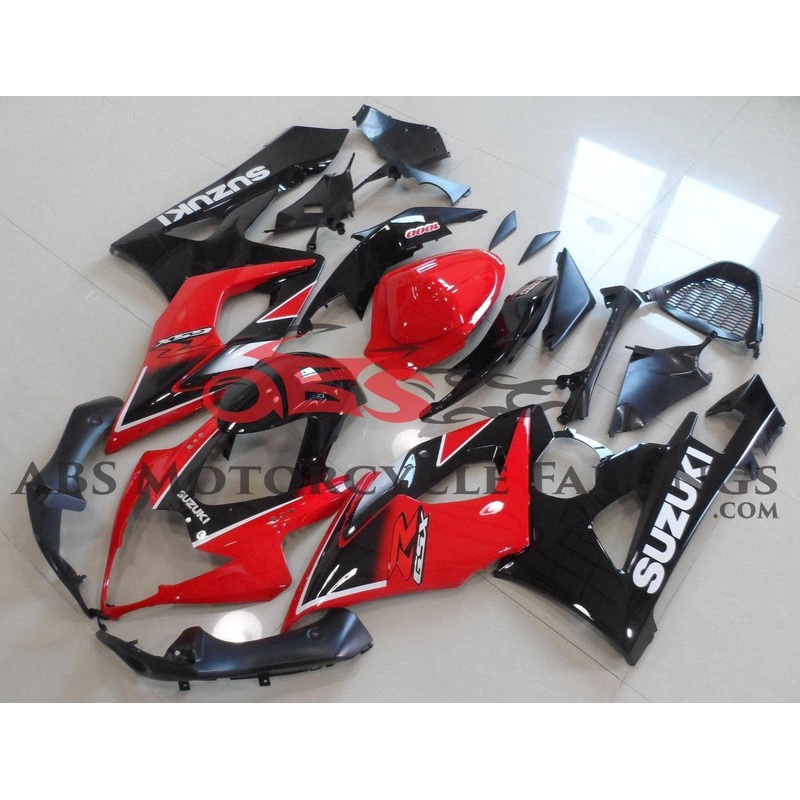 Suzuki GSXR1000 (2005-2006) Red & Black Fairings No Seat Cowl No Bolt Kit No Tank
