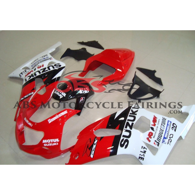 Suzuki GSXR600 (2000-2003) Red, White & Black Fairings No Seat Cowl No Bolt Kit No Tank