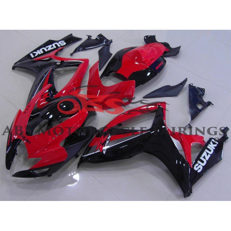 Suzuki GSXR600 (2006-2007) Red & Black Fairings No Seat Cowl No Bolt Kit No Tank