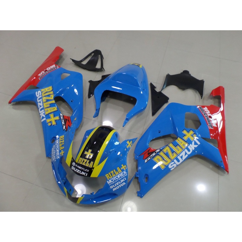 Suzuki GSXR750 (2000-2003) Light Blue, Red Rizla Fairings No Seat Cowl No Bolt Kit No Tank