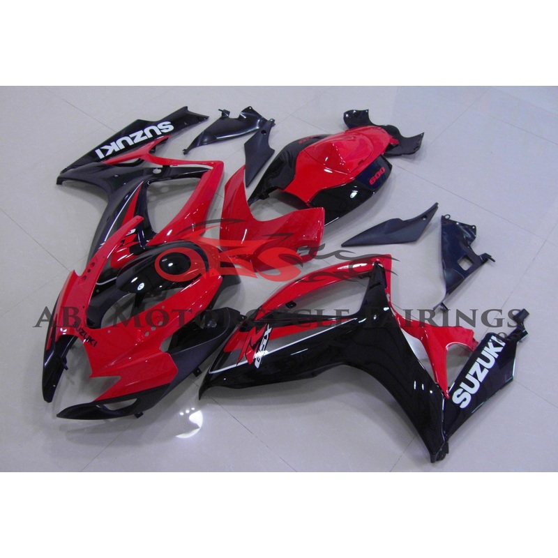 Suzuki GSXR750 (2006-2007) Red & Black Fairings No Seat Cowl No Bolt Kit No Tank