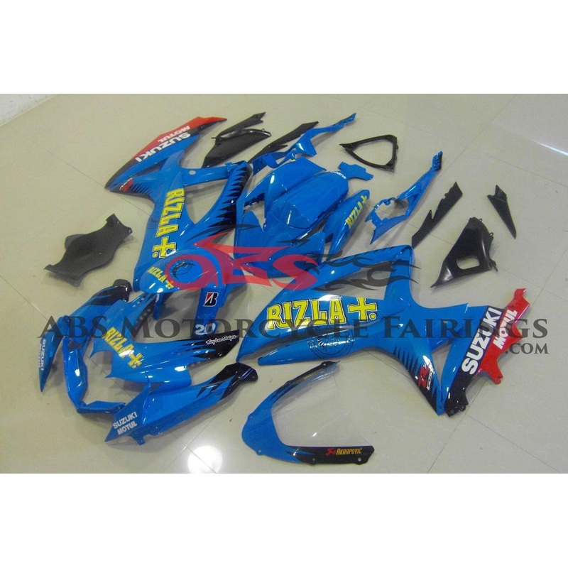 Suzuki GSXR750 (2008-2010) Blue Rizla Fairings No Seat Cowl No Bolt Kit No Tank