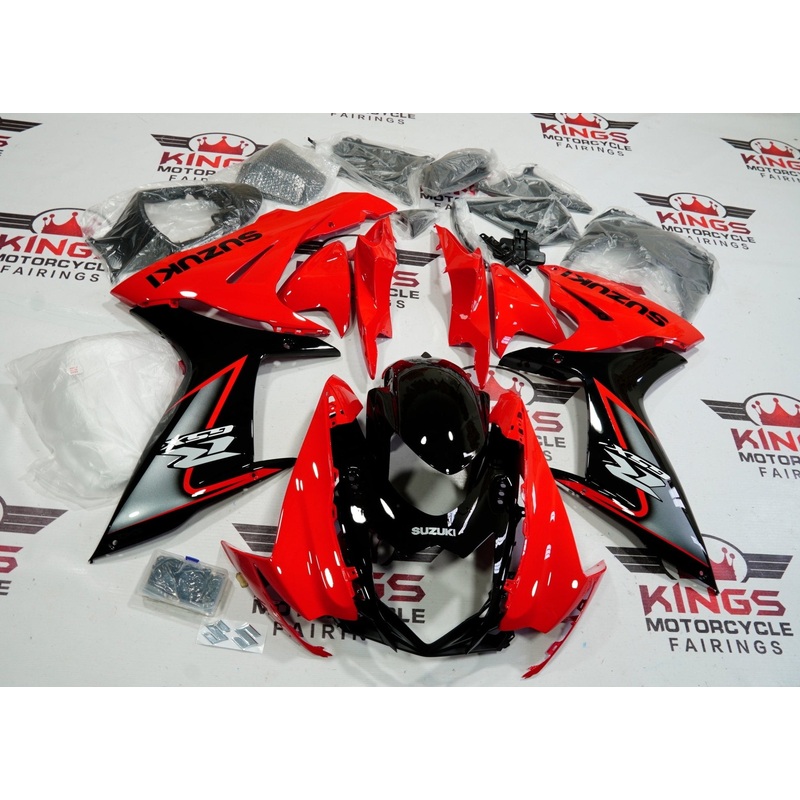 Suzuki GSXR750 (2011-2023) Red, Black, Gray Fairings No Seat Cowl No Bolt Kit No Tank