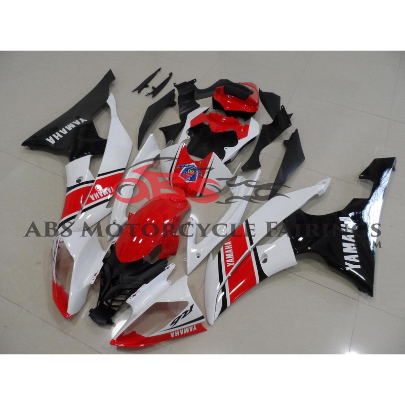 Yamaha YZF-R6 (2008-2016) White, Red & Black Fairings No Seat Cowl No Bolt Kit No Tank