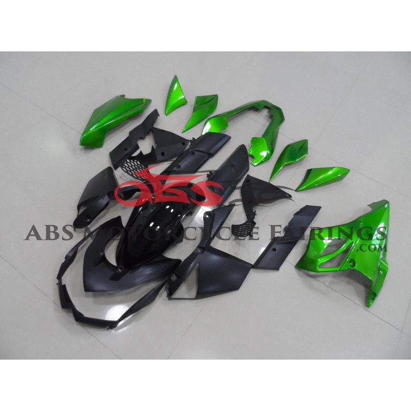 Fairing Kit for a (2010-2013) Kawasaki Z1000 Matte Black & Green Matte Black & Green N/A Select Bolt Kit