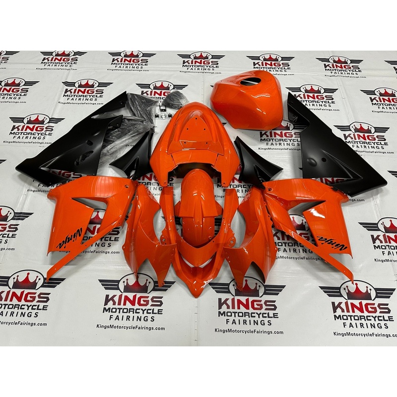 Fairing kit for a Kawasaki ZX10R (2004-2005) Orange & Black No Seat Cowl No Bolt Kit No Tank
