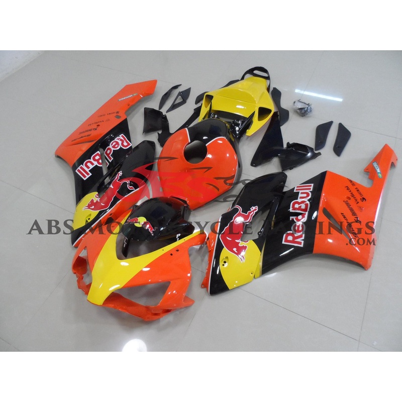 Honda CBR1000RR (2004-2005) Orange, Black & Yellow Red Bull Fairings No Seat Cowl No Bolt Kit No Tank