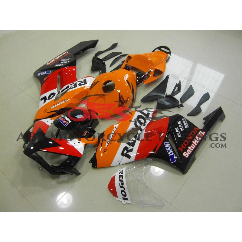 Honda CBR1000RR (2004-2005) Orange Gas SatuHATI Repsol Fairings No Seat Cowl No Bolt Kit No Tank