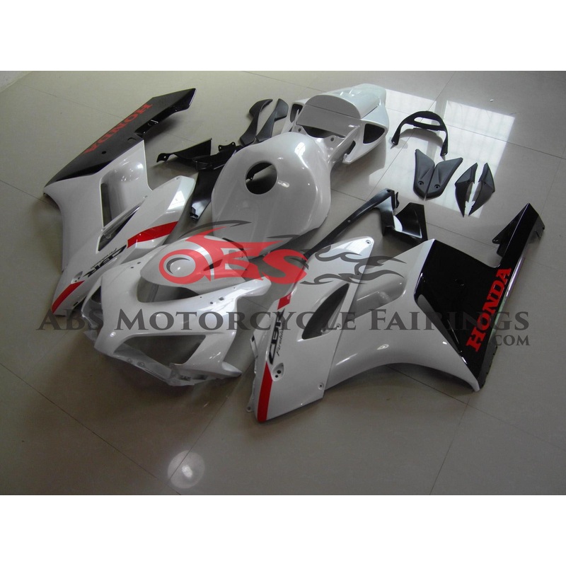 Honda CBR1000RR (2004-2005) White, Black & Red Fairings No Seat Cowl No Bolt Kit No Tank