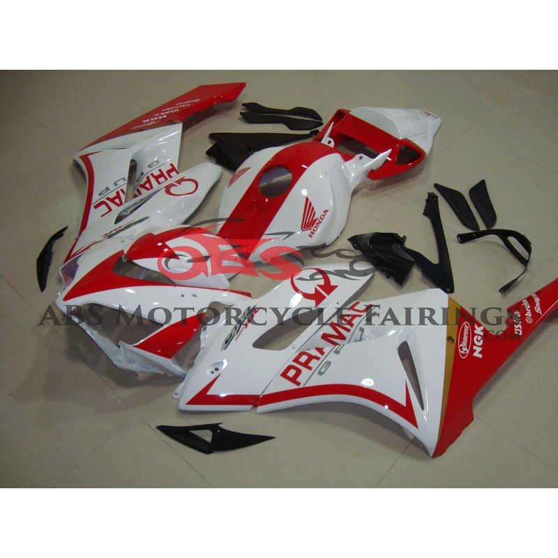 Honda CBR1000RR (2004-2005) White & Red Pramac Fairings No Seat Cowl No Bolt Kit No Tank