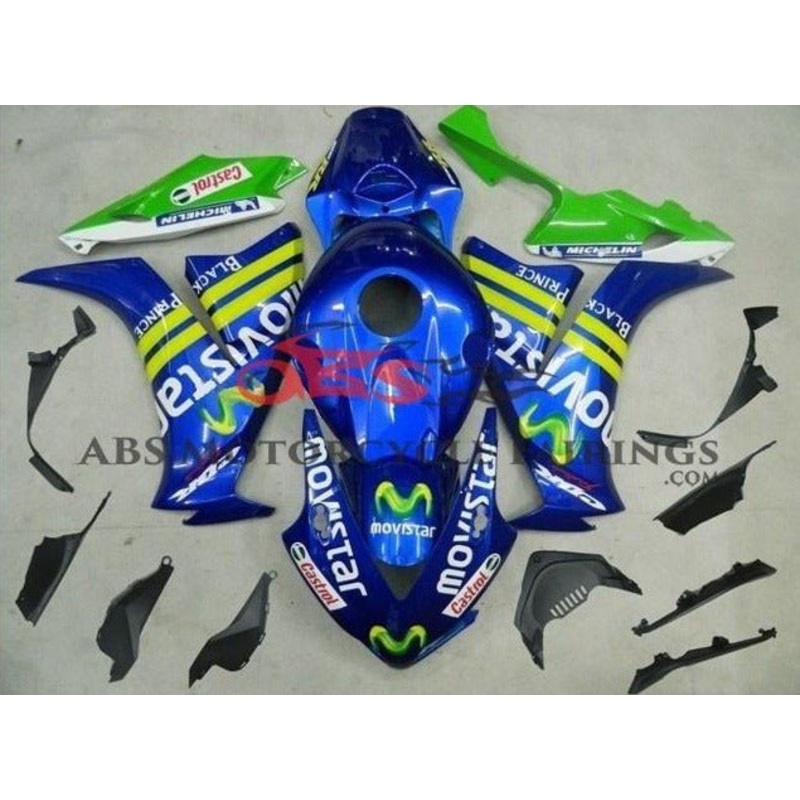Honda CBR1000RR (2012-2016) Blue & Green Movistar Fairings No Seat Cowl No Bolt Kit No Tank
