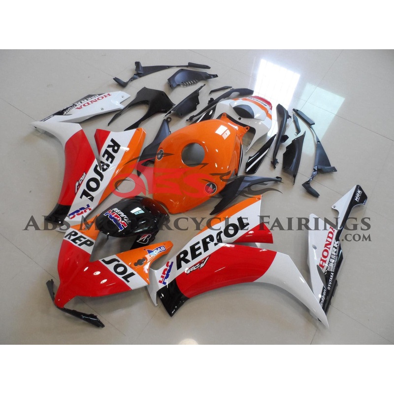 Honda CBR1000RR (2012-2016) Orange, White, Red Repsol Fairings No Seat Cowl No Bolt Kit No Tank