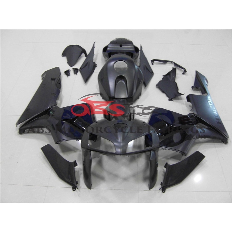Honda CBR600RR (2005-2006) Matte Black & Gloss Black Skull Fairings No Seat Cowl No Bolt Kit No Tank