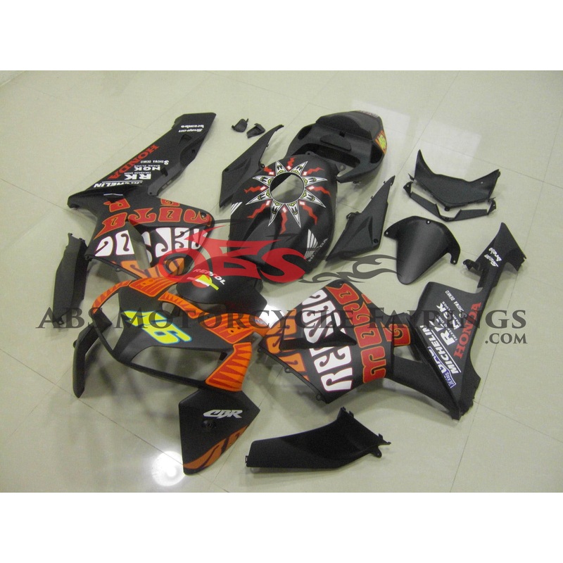 Honda CBR600RR (2005-2006) Matte Black Rossi Fairings No Seat Cowl No Bolt Kit No Tank