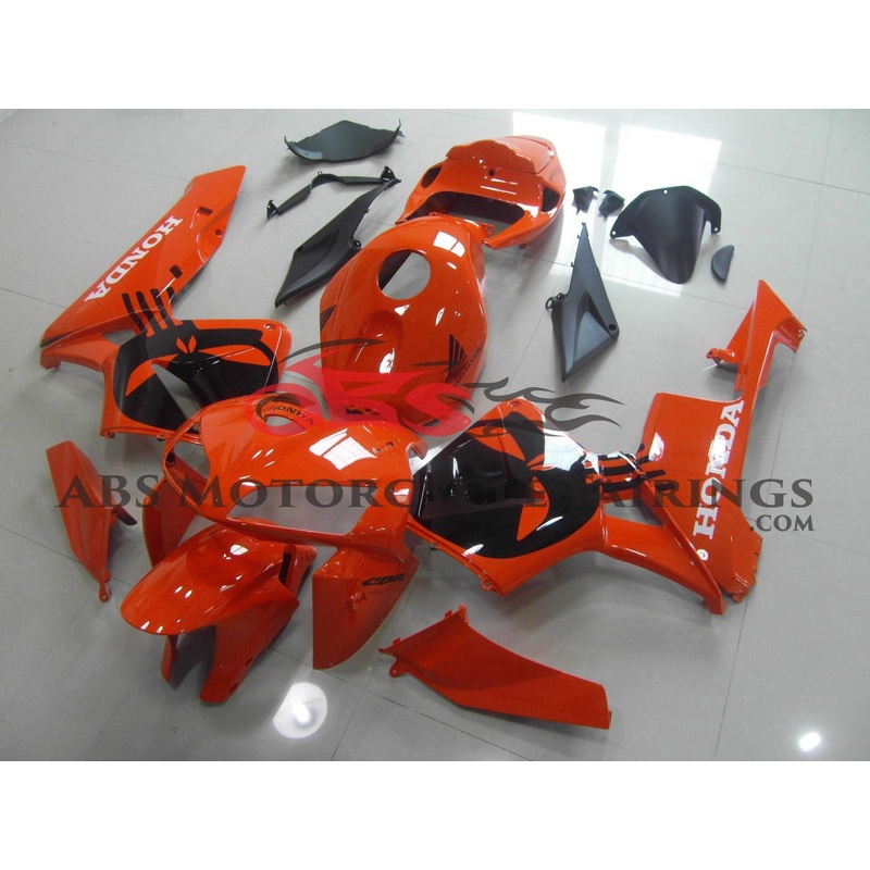 Honda CBR600RR (2005-2006) Orange & Black Skull Fairings No Seat Cowl No Bolt Kit No Tank