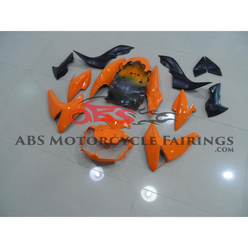 Orange & Black Fairing Kit for 2007-2009 Kawasaki Z1000 Orange & Black OEM N/A Select Bolt Kit