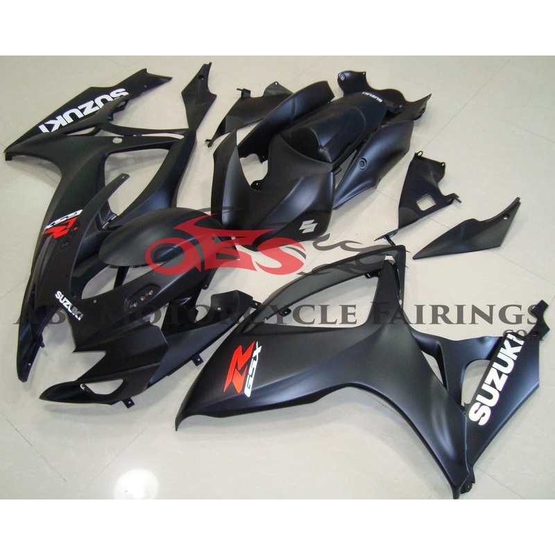 Suzuki GSXR600 (2006-2007) Matte Black Fairings No Seat Cowl No Bolt Kit No Tank