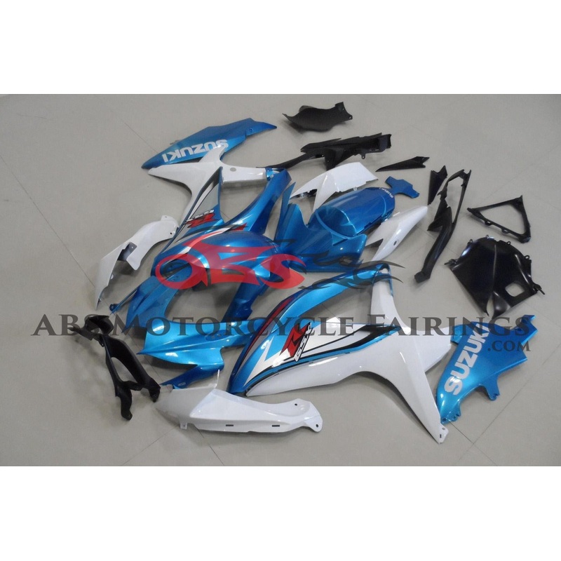 Suzuki GSXR600 (2008-2010) Light Blue & White Fairings No Seat Cowl No Bolt Kit No Tank