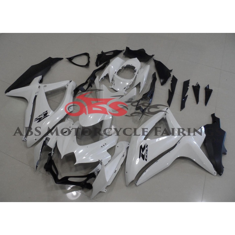 Suzuki GSXR750 (2008-2010) White, Black Fairings No Seat Cowl No Bolt Kit No Tank
