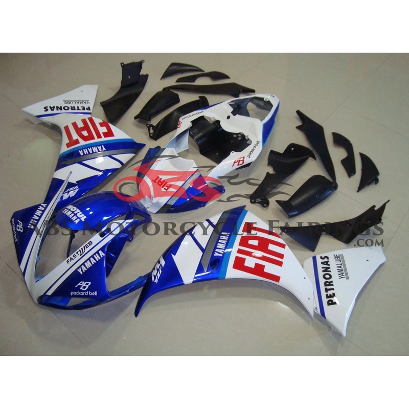 Yamaha YZF-R1 (2009-2011) Blue, White & Red FIAT Fairings No Seat Cowl No Bolt Kit No Tank