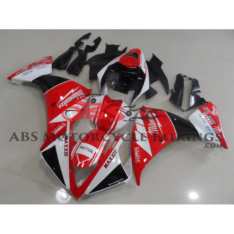 Yamaha YZF-R1 (2012-2014) Red, White, Black Milwaukee Fairings No Seat Cowl No Bolt Kit No Tank