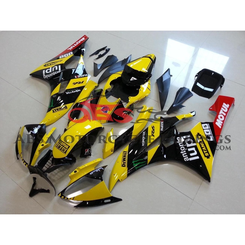 Yamaha YZF-R6 (2006-2007) Yellow & Black Fairings No Seat Cowl No Bolt Kit No Tank