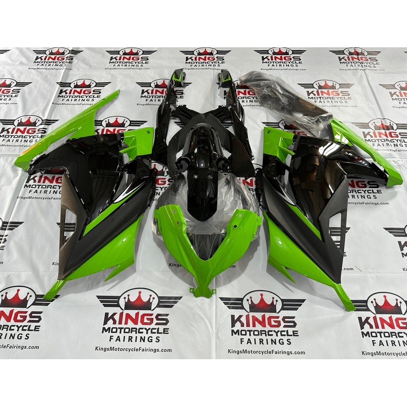 Fairings for Kawasaki Ninja 300 (2013-2024) Green, Black No Tank No Seat Cowl No Bolt Kit
