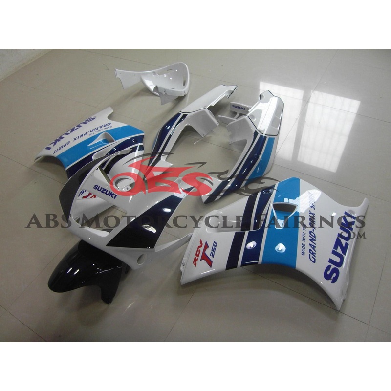 Grand-prix White & Blue 1991-1996 Suzuki RGV250 VJ22 Grand-prix White & Blue Clear (Injection Mold) Select Bolt Kit