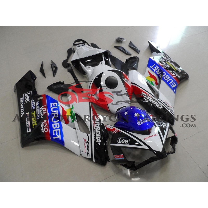 Honda CBR1000RR (2004-2005) Black & White Lee Fairings No Seat Cowl No Bolt Kit No Tank