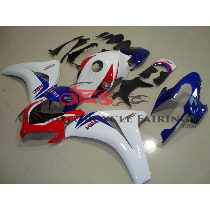 Honda CBR1000RR (2008-2011) White, Blue & Red HRC Fairings No Seat Cowl No Bolt Kit No Tank