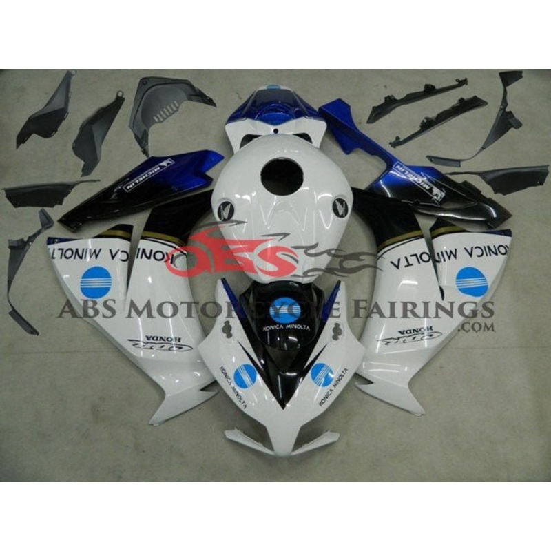 Honda CBR1000RR (2012-2016) White, Black & Blue Konica Minolta Fairings No Seat Cowl No Bolt Kit No Tank