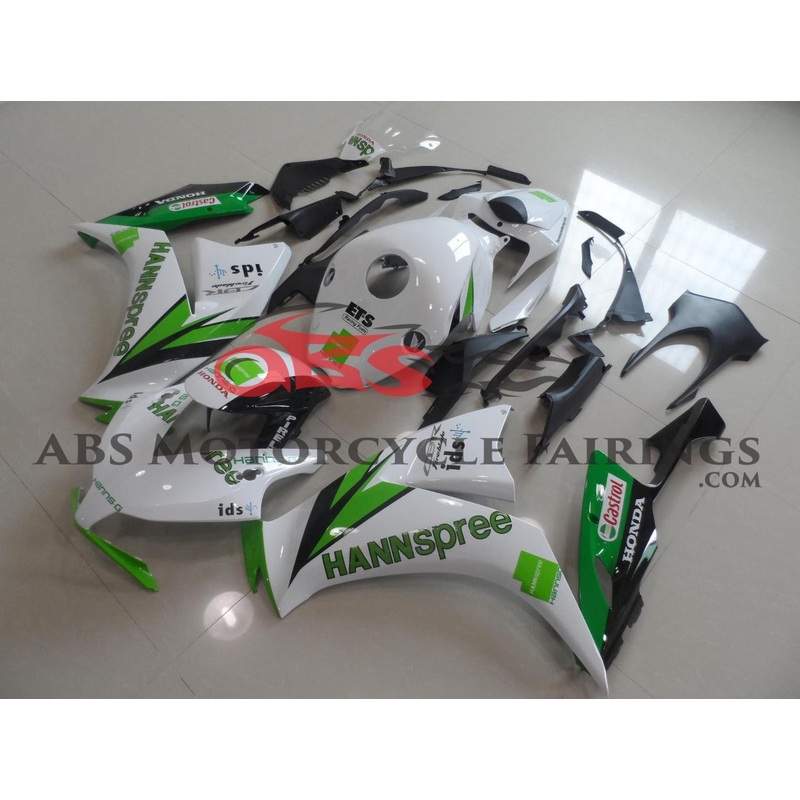Honda CBR1000RR (2012-2016) White & Green HANNspree Fairings No Seat Cowl No Bolt Kit No Tank