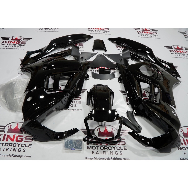 Honda CBR600FS (1997-1998) Black Fairings Gloss Black Clear (Injection Mold) Select Bolt Kit